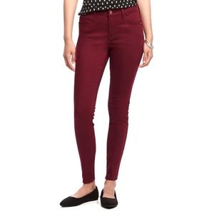 Old Navy Maroon Rockstar Jeans